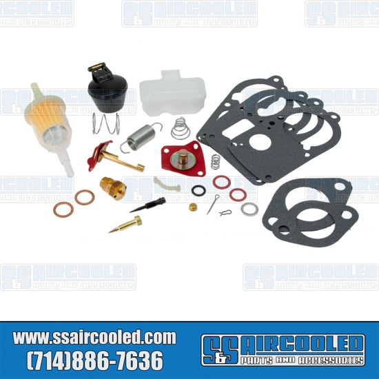  VW Carburetor Rebuild Kit, 28/30/34 PICT 3, With Float & Needle Valve, Universal, 111198569ZWC