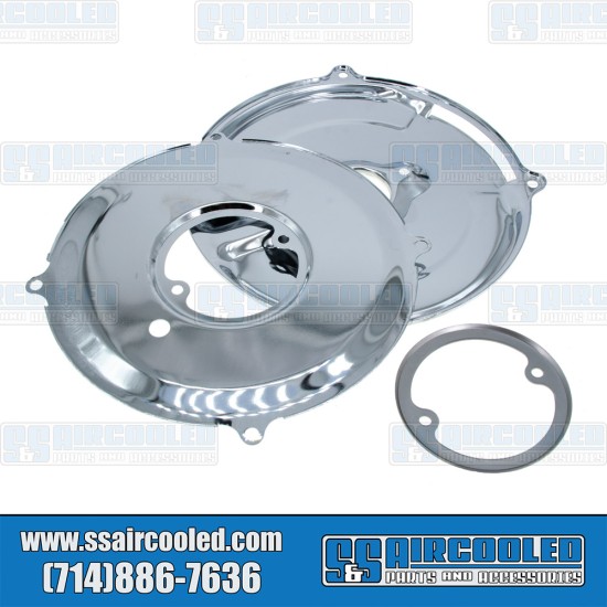  VW Backing Plate Kit, Alternator/Generator, 105mm Dia., Chrome, 131198261C