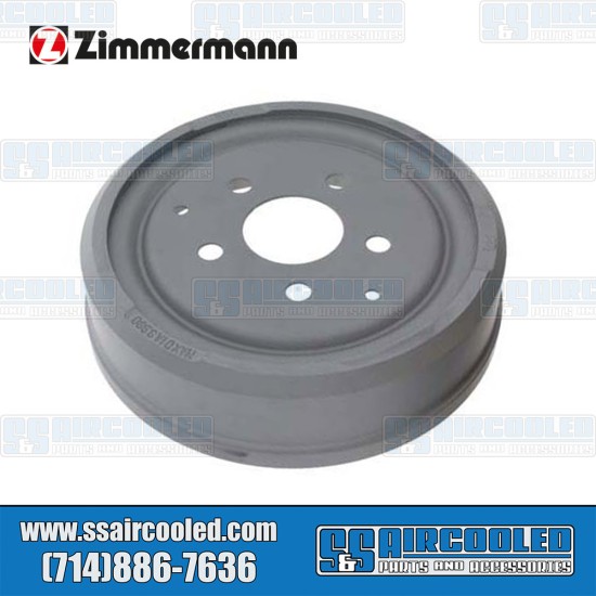 Zimmermann VW Brake Drum, Rear, 5x112mm, Left or Right, 211609615