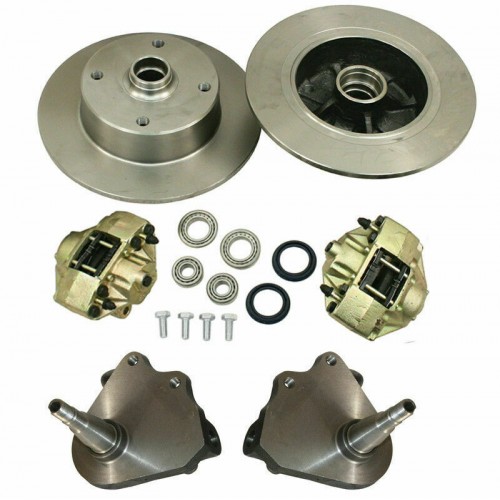 EMPI Disc Brake Kit, 22-2881-0, Front, 4x130mm, Drop Spindle, VW Bug, Ghia