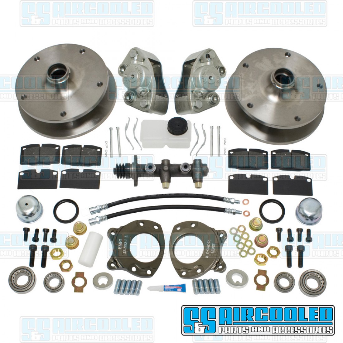 EMPI Disc Brake Kit, 22-2938-0, Front, 5x205mm, Bolt-On, VW Bus