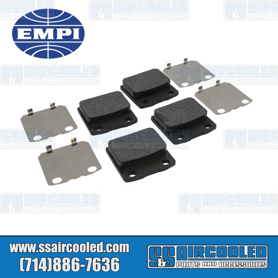 EMPI VW Brake Pads, Front, 2-Pin, Left & Right, 22-2992-0