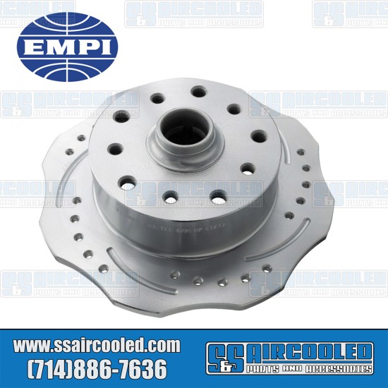 EMPI VW Brake Rotor, Front, 5x130/5x4.75, Drilled/Slotted, Right, 22-3875-7