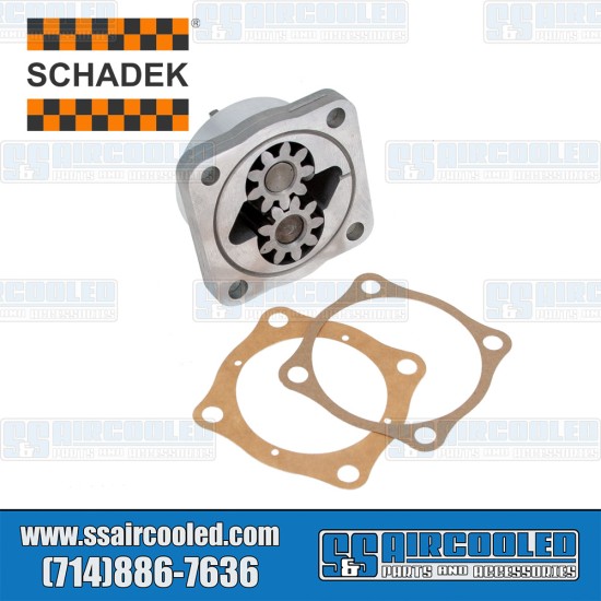 Schadek VW Oil Pump, 26mm Gears, 8mm Studs, Flat Camshaft, Aluminum, 311115107AHD