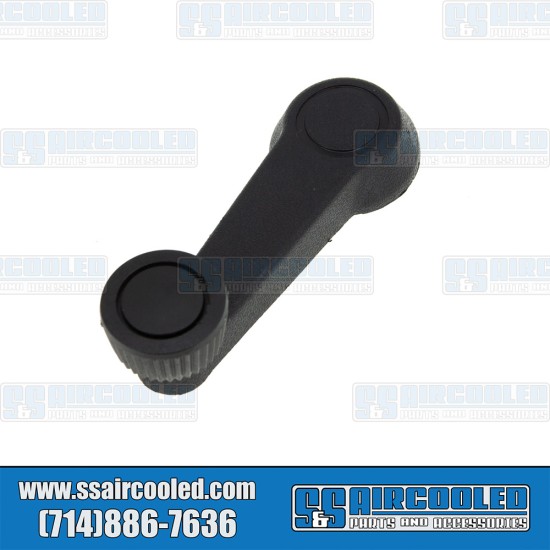  VW Window Winder, Left or Right, Black w/Black Knob, 321837581