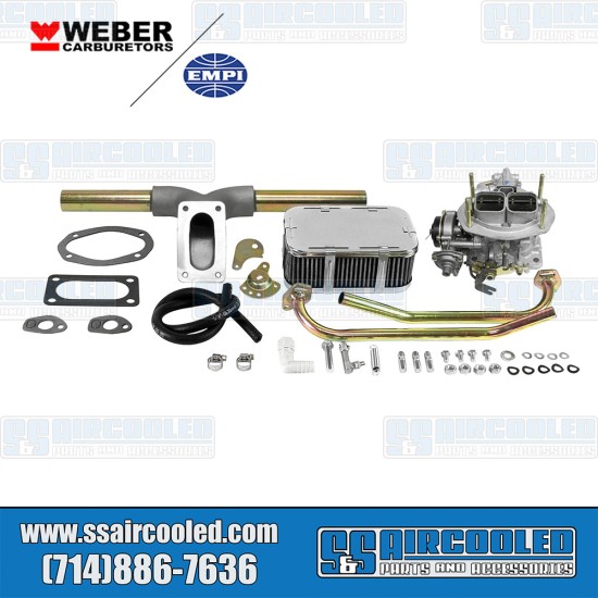 Weber/EMPI VW Carburetor Kit, Single 32/36 DFEV Progressive w/Air Filter, 43-0622-0