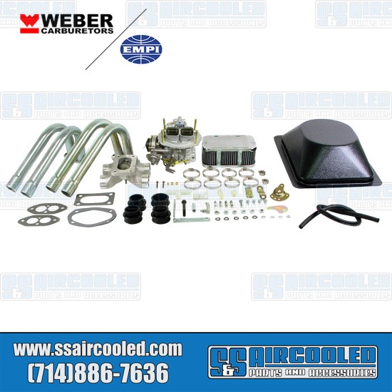 Weber/EMPI VW Carburetor Kit, Single 32/36 DFEV Progressive w/Air Filter, 43-0634-0