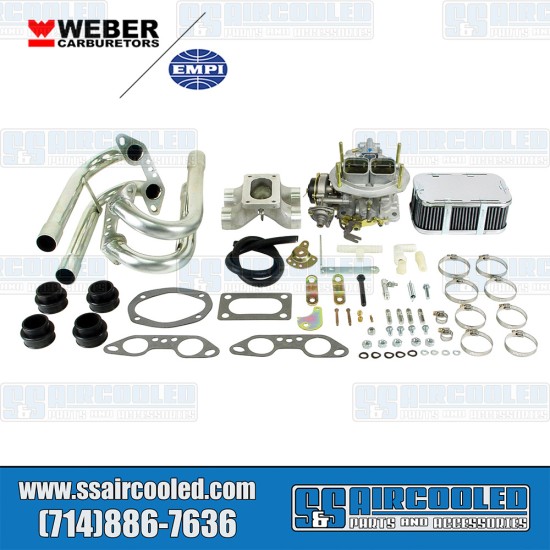 Weber/EMPI VW Carburetor Kit, Single 32/36 DFEV Progressive w/Air Filter, 43-0670-0