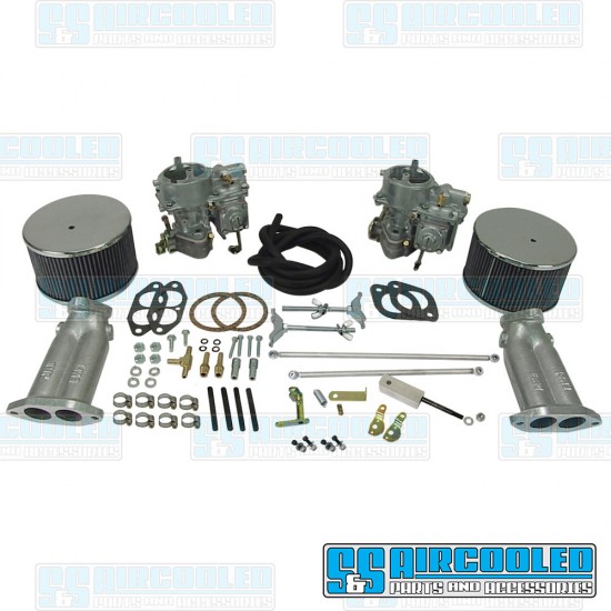 EMPI Carburetor Kit, 43-4416-0, 40mm Brosol/Solex, Dual, Twist