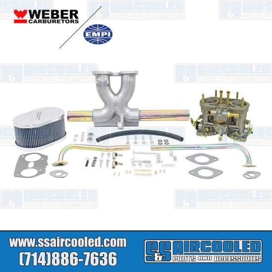 Weber/EMPI VW Carburetor Kit, Single 40mm IDF w/Air Filter, 43-7315-0