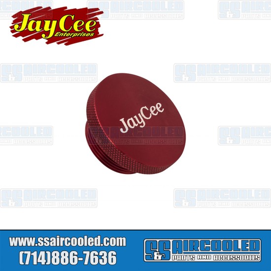 JayCee Enterprises VW Oil Filler Cap, Aluminum, Red, JC-2310-0