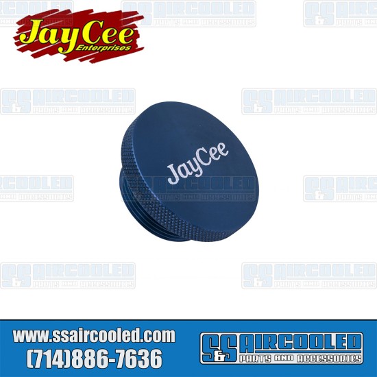 JayCee Enterprises VW Oil Filler Cap, Aluminum, Blue, JC-2312-0