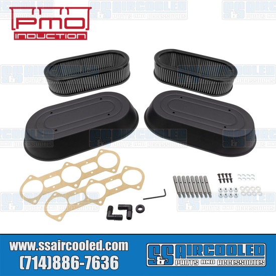 PMO Induction Porsche Air Filter/Water Shield Assembly, Short, Weber Carburetors, PMO-316-0