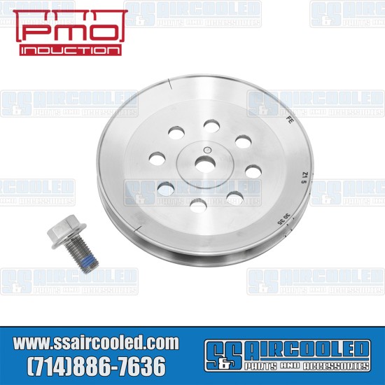 PMO Induction Porsche Crankshaft Pulley, 134mm, Includes Bolt, Titanium, PM-O330-0