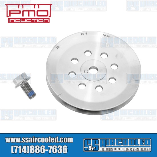 PMO Induction Porsche Crankshaft Pulley, 131mm, Includes Bolt, Titanium, PM-O332-0